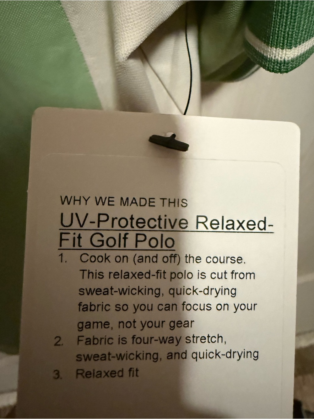 NWT Lululemon UV-Protective Relaxed-Fit Golf Polo in Kale Krush mix color - Picture 8 of 9